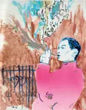 Hernan Bas, Untitled, 2003, mixed media on vellum
