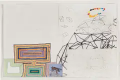 Paul Sietsema, Untitled, 2000, ink, watercolor, graphite and tape on paper