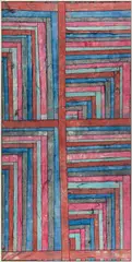 Matthew Chambers, Providing Superbly Articulate Answers while not Raising Questions, 2013, fabric dye and acrylic on canvas