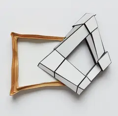 John F Simon Jr, Moment of Discovery, 2013, high density urethane, Trupan, acrylic, Flashe and plastic laminate