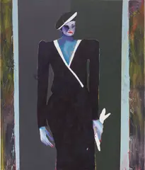 Entity No. 1 by Fritz Scholder, acrylic on canvas, offered Sep 2019