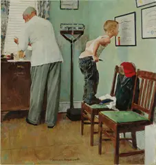 Norman Rockwell, Before the Shot, 1958, oil on canvas