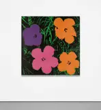 Andy Warhol, Late Four-Foot Flowers, 1967, acrylic, silkscreen ink and graphite on canvas