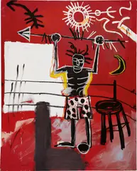 Jean-Michel Basquiat, The Ring, 1981, acrylic and oilstick on canvas
