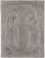 Jasper Johns, Figure 6, 1964-1972, Sculp-metal and collage on canvas