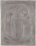 Jasper Johns, Figure 6, 1964-1972, Sculp-metal and collage on canvas