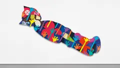 UNTITLED by Kaws, 2014, acrylic on shaped canvas on panel, sold Nov 2019