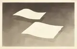 Ed Ruscha, Two Sheets with Whisky Stains, 1973, gunpowder and Scotch whisky on paper