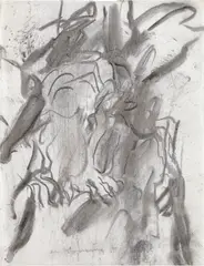 Untitled by Willem de Kooning, 1975-1980, charcoal on paper, sold Nov 2019
