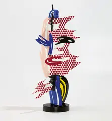 Roy Lichtenstein, Brushstroke Head IV (Barcelona Head), 1987, painted and patinated bronze