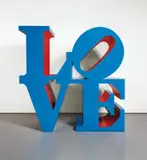 Robert Indiana, LOVE (Blue Outside Red Inside), 1966, polychrome aluminum