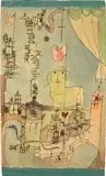 Ostern by Paul Klee, 1918, ink, graphite and watercolor on paper with partial artist's mount, sold Nov 2019