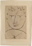 Paul Klee, Lucia, 1937, charcoal and paste on paste-primed paper laid on artist's mount