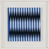 Walter Leblanc, Torsions B.V. 9, 1964, polyvinyl on stretcher mounted on Masonite, in artist’s frame