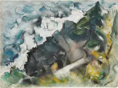 Wave and Rock by John Marin, 1934, watercolor on paper, sold Nov 2019