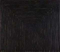 Elaine Sturtevant, Stella Getty Tomb (First Study), 1988, black enamel on canvas