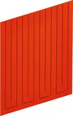 Untitled by Donald Judd, 1976, cadmium red oil on wood, sold Nov 2019