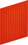 Donald Judd, Untitled, 1976, cadmium red oil on wood
