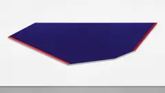 Kenneth Noland, Hot Blue, 1980, acrylic on shaped canvas