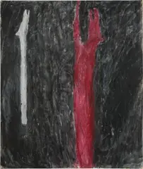 Susan Rothenberg, Red Trunk, 1980, acrylic and Flashe on canvas