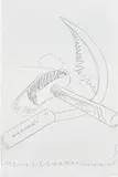 Andy Warhol, Still Life (Hammer and Sickle), 1977, graphite on T.H. Saunders paper