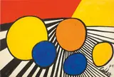 Bowling by Alexander Calder, 1974, gouache and ink on paper, sold Nov 2019