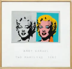 Andy Warhol, 'Two Marilyns' by Richard Pettibone, 2004, silkscreen, oil and graphite on canvas, in artist's frame, sold Nov 2019