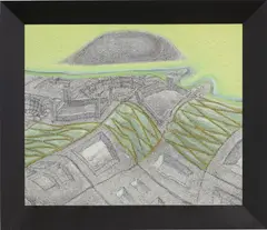 D.M.B.R.T.W. and Potato by Richard Artschwager, 1997, acrylic on Celotex, in artist's frame, sold Nov 2019