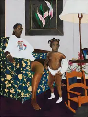 Noah Davis, Single Mother with Father out of the Picture, 2007-08, oil and acrylic on canvas