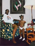 Noah Davis, Single Mother with Father out of the Picture, 2007-08, oil and acrylic on canvas