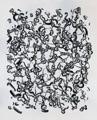 Make Haste Slowly by Tomoo Gokita, 2007, acrylic gouache on linen, sold Nov 2019