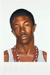 Kehinde Wiley, Mugshot Profile, NYPD, 2006, oil on canvas