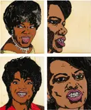 Mickalene Thomas, Four Works: When Ends Meet #2, 2007, rhinestones, acrylic and enamel on wood panel