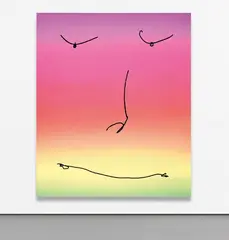 hmmm. by Rob Pruitt, 2013, acrylic, enamel and flocking on canvas, offered Nov 2019