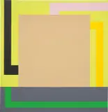 Peter Halley, World of Mire, 1991, acrylic, fluorescent acrylic and Roll-A-Tex on canvas, in 2 parts