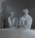 Jaume Plensa, Twins I and II, 2009, painted stainless steel, in 2 parts