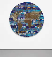 Adel Abdessemed, Mappemonde 2 (thursday), 2010, printed steel