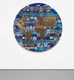 Adel Abdessemed, Mappemonde 2 (thursday), 2010, printed steel