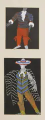 Derek Jarman, Untitled, watercolour and gouache over pencil 16.5 x 13cm and 22.5 x 14cm (2)
