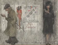 Jonas Plosky, Untitled, oil on board 71x 91.5cm