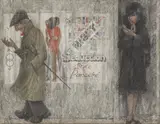 Jonas Plosky, Untitled, oil on board 71x 91.5cm