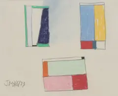 Jeremy Moon, Untitled, Untitled abstract coloured pastel and pencil