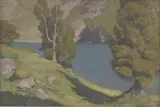 Harold Speed, Untitled, oil on board 30 x 44cm Exhibited: Mappin Art Gallery