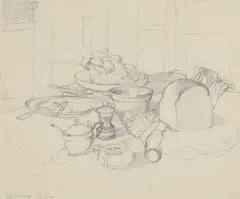 Untitled by John Aldridge, pencil 22 x 26cm Provenance: From the artist's studio and estate, sold Aug 2024