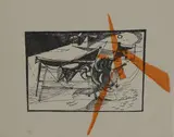 Michael Rothenstein, Untitled, together with: 'Christmas Greetings' linocut in colours