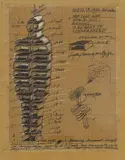 Paul Neagu, Untitled, pen and ink 28 x 21.5cm
