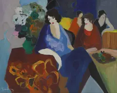 Itzchak Tarkay, Untitled, acrylic on canvas 81 x 101cm Provenance: With Brian Sinfield