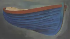 James Dodds, Untitled, 'Blue Boat' lithograph in colours