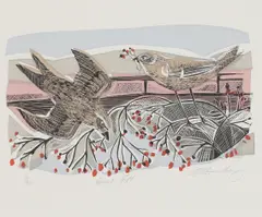 Angela Harding, Untitled, 'Berry Gift' linocut and screenprint in colours