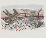 Angela Harding, Untitled, 'Berry Gift' linocut and screenprint in colours